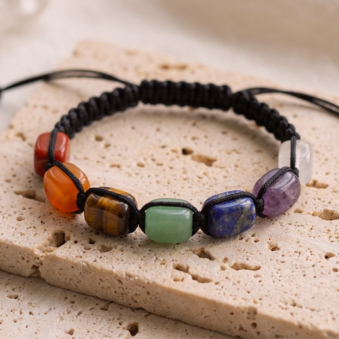 Harmony Bracelet featuring 7 Chakras stones - KARMAKIND
