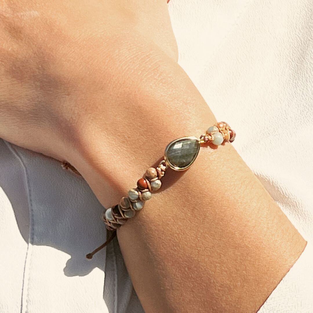 The bracelet styled elegantly on a wrist - KARMAKIND