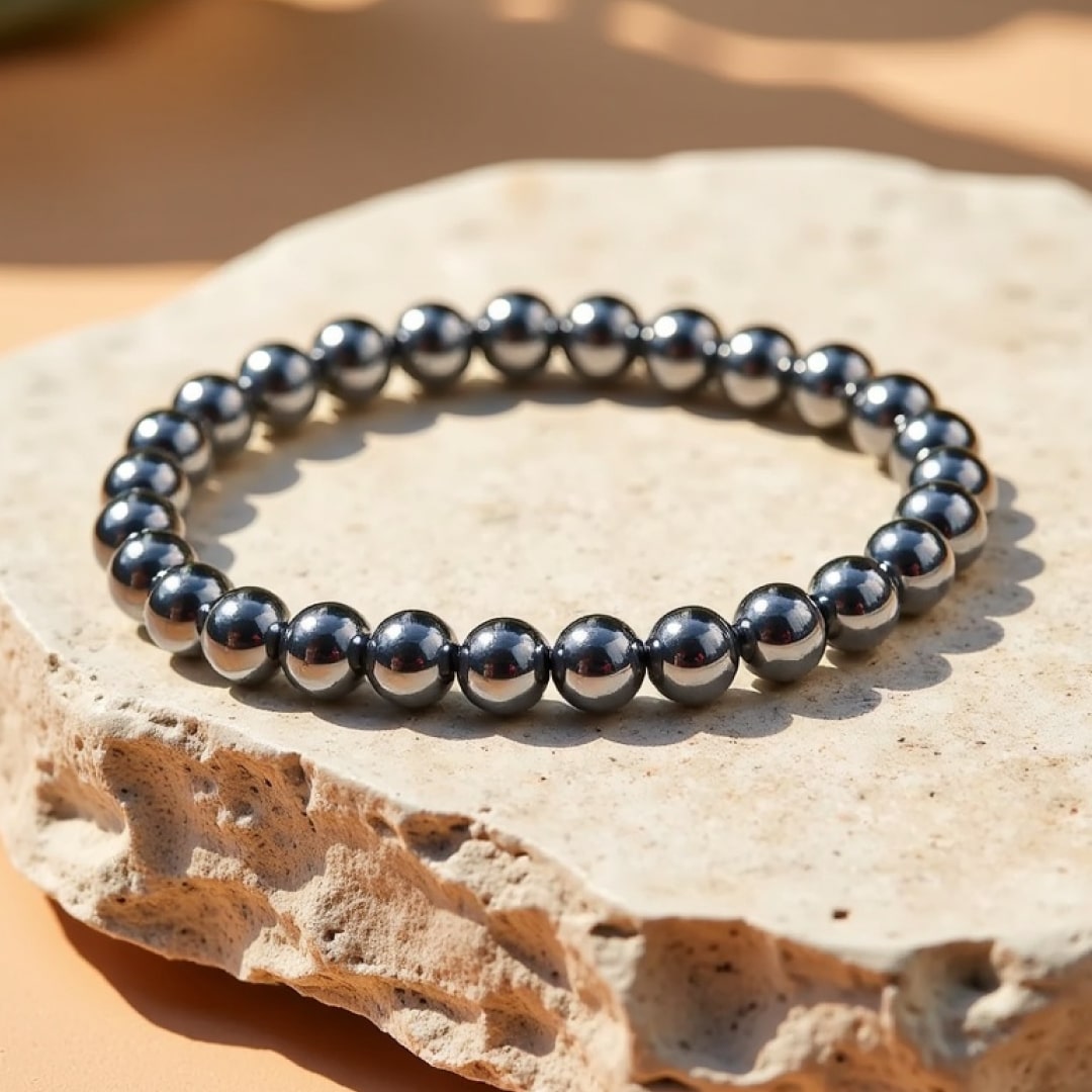 "Anchoring Symbol" Hematite Bracelet for Men - KARMAKIND