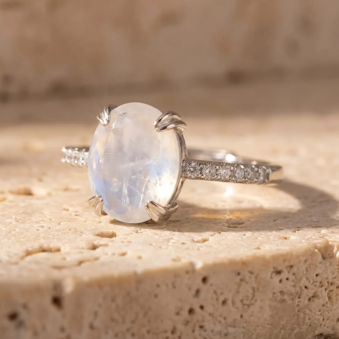 Lifestyle shot of the Kirana ring being worn - KARMAKIND