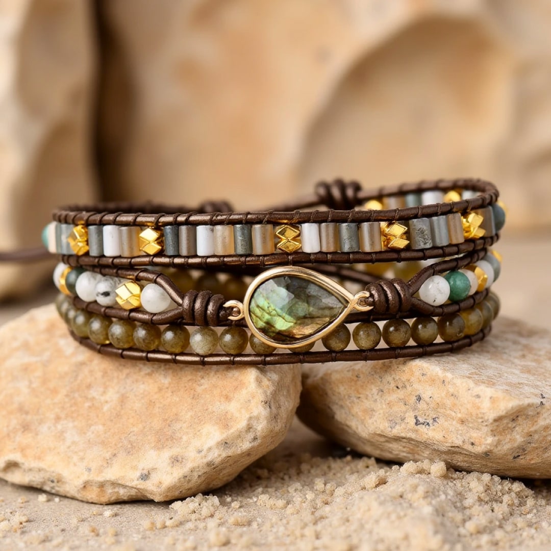 Labradorit Schutz Wickelarmband - KARMAKIND