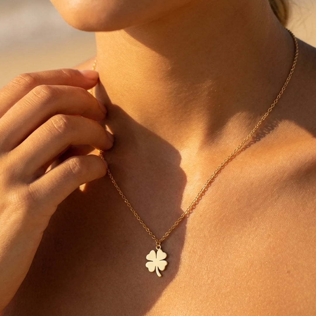Close-up of Lucky Clover Pendant - KARMAKIND