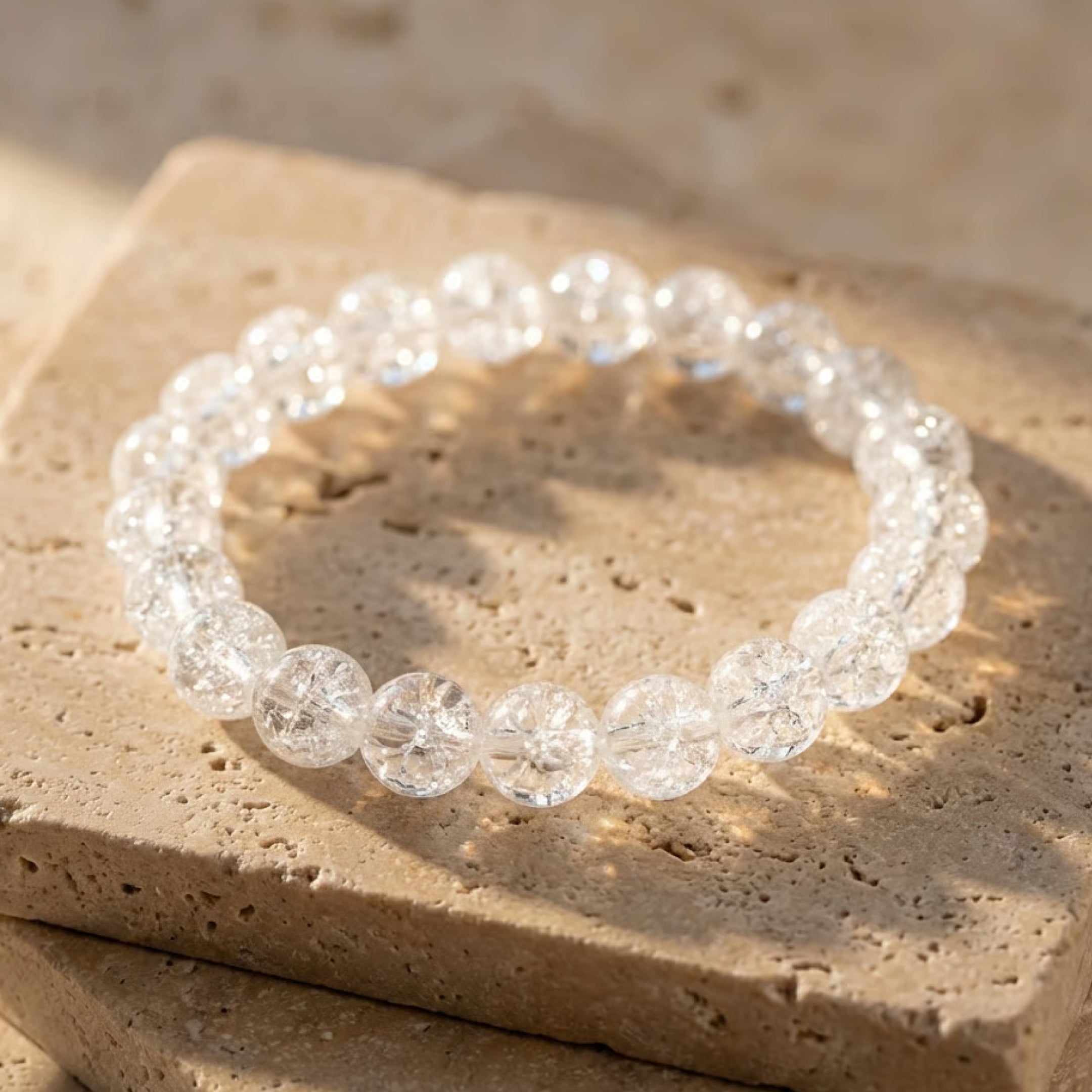 "Shards of Light" Cracked Rock Crystal Bracelet - KARMAKIND