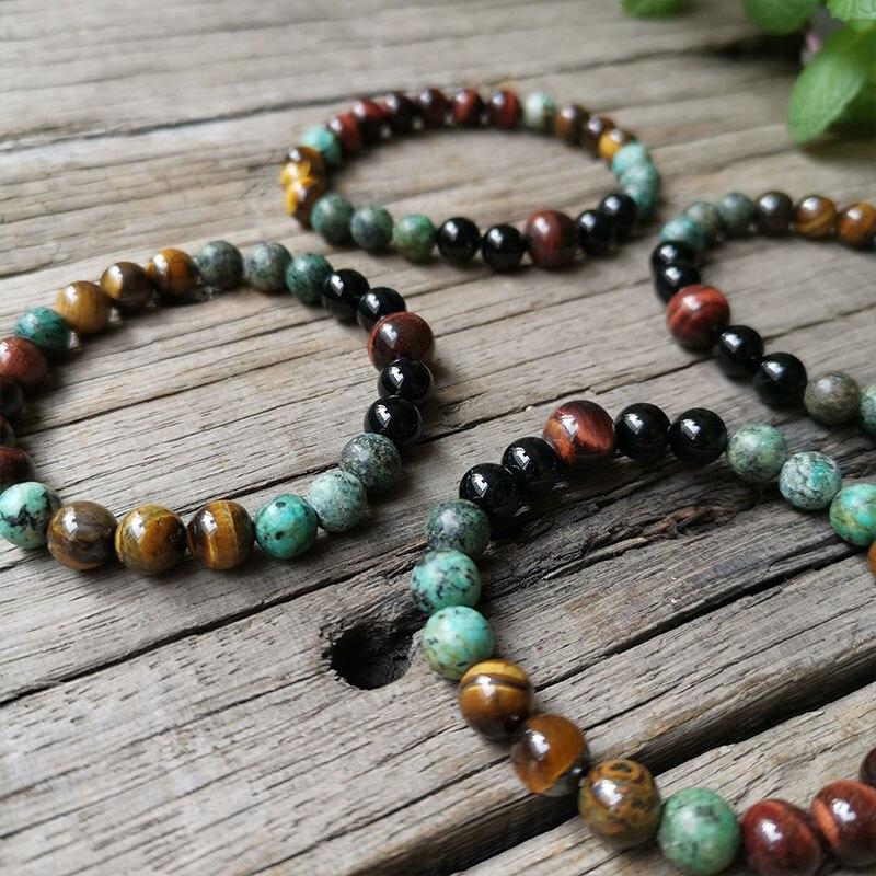 African turquoise bead on a protective bracelet - KARMAKIND