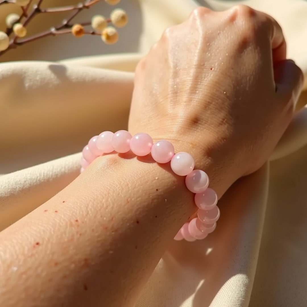 Detail of the bracelet's structure and bead uniformity - KARMAKIND