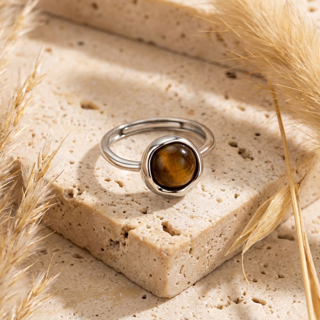 The adjustable band of the Shakti ring