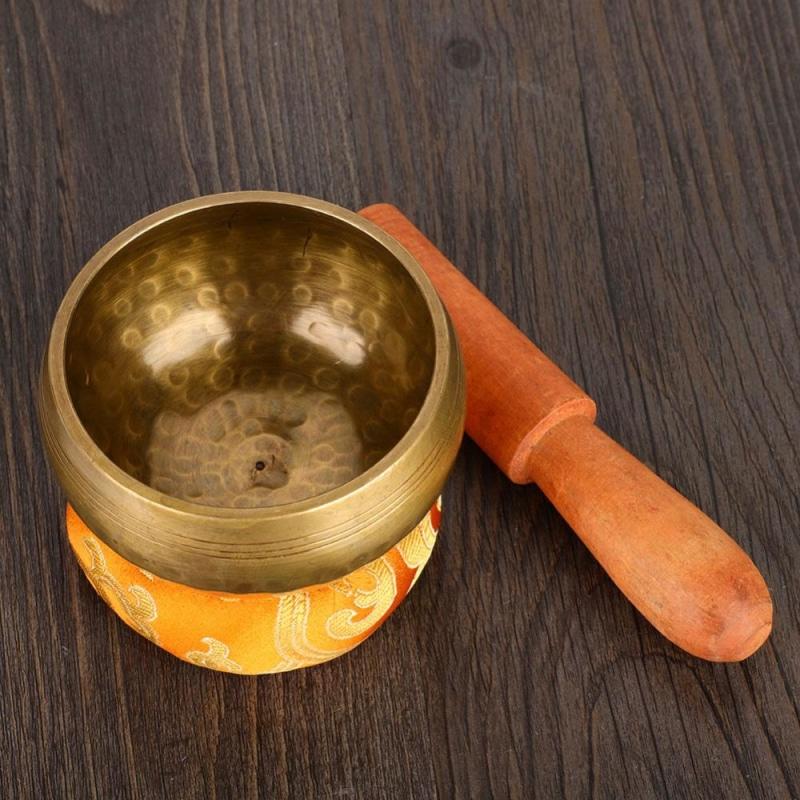 Lifestyle shot of the singing bowl placed on a surface - KARMAKIND