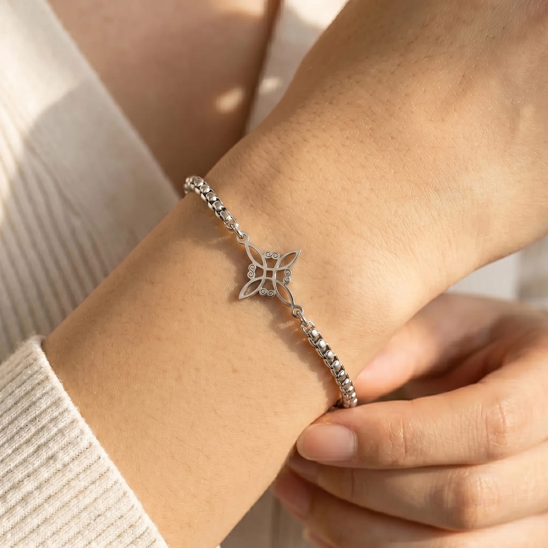 Detail of the bracelet clasp