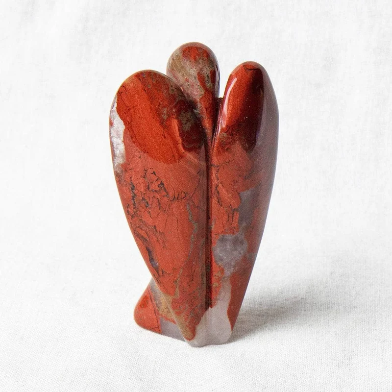 Red Jasper Stone Angel Peaceful Guardian