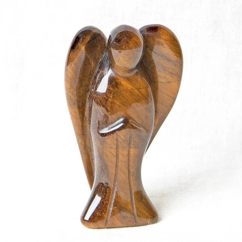 Tiger Eye Stone Angel Peaceful Guardian