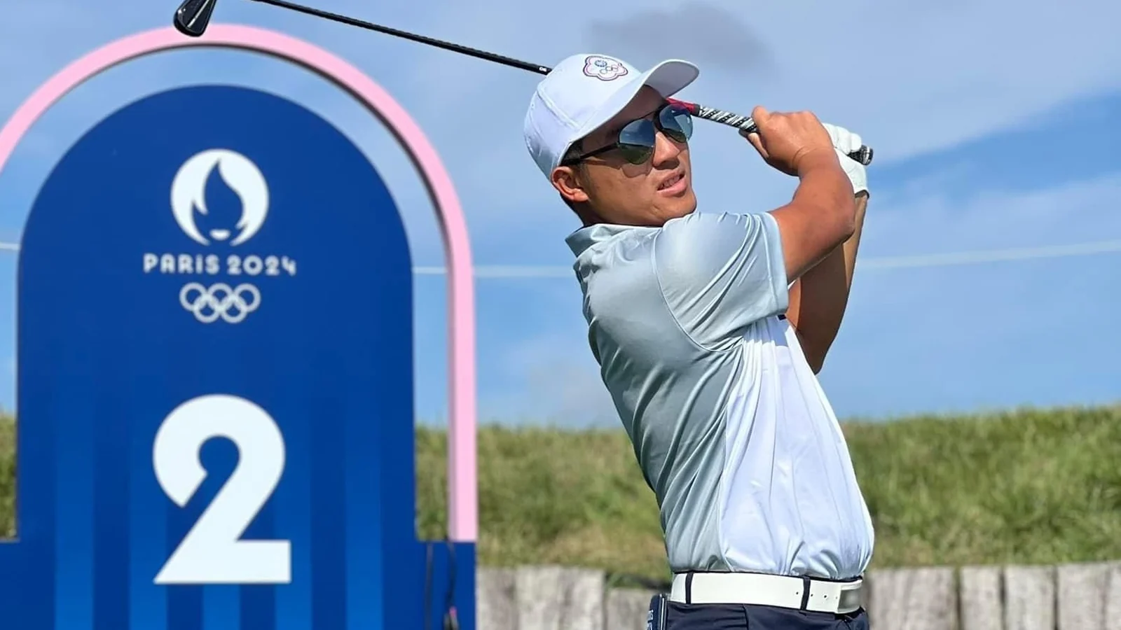 C.T. Pan wearing USWING sunglasses at the Paris 2024 Olympic Games
