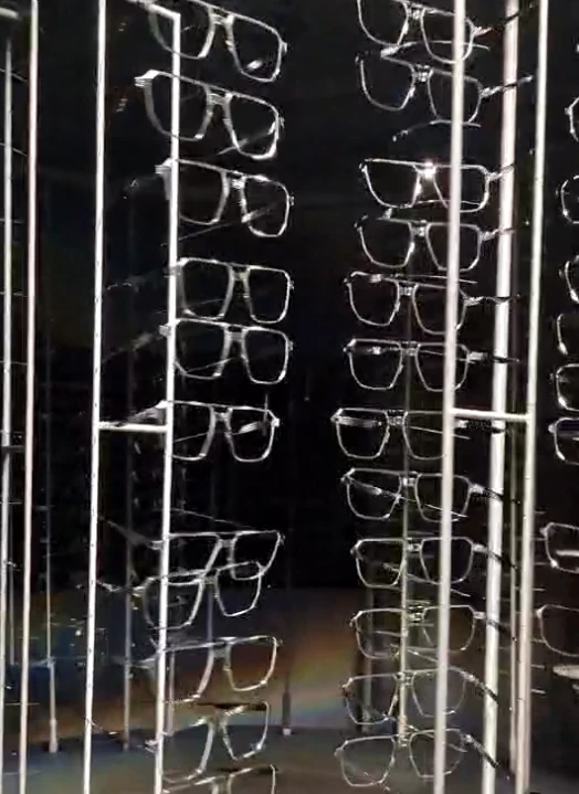 USWING sunglass frames receiving controlled surface finishing