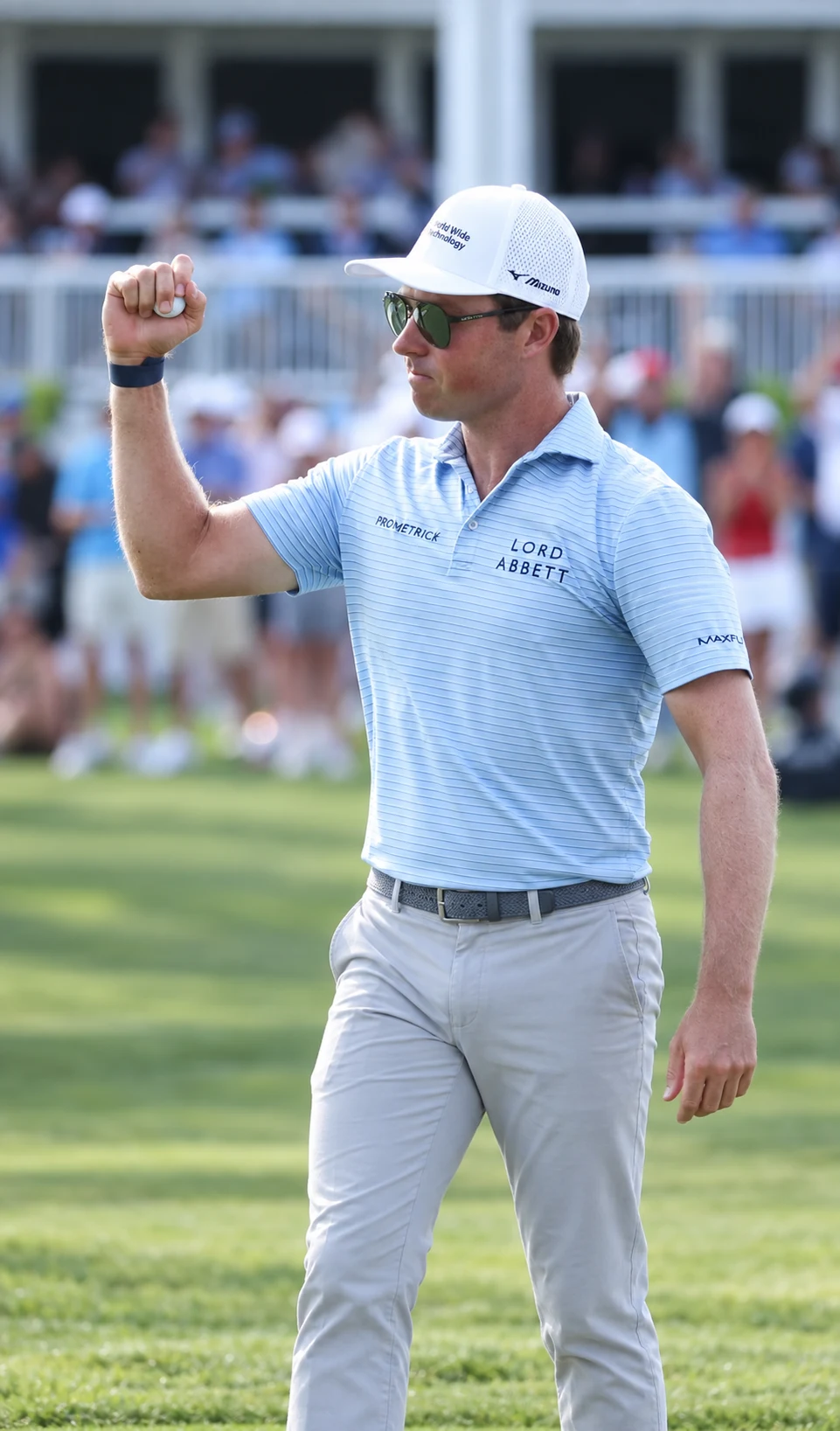 ben griffin playing golf in USWING eyewear — mobile portrait composition