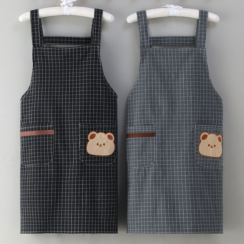 Tạp dề MEGAVOZIN Tạp dề nhà bếp unisex tạp dề chống thấm nước dề cotton nhà bếp dề nam dề đen loại h dề nhà bếp dành cho nữ dề vải dề