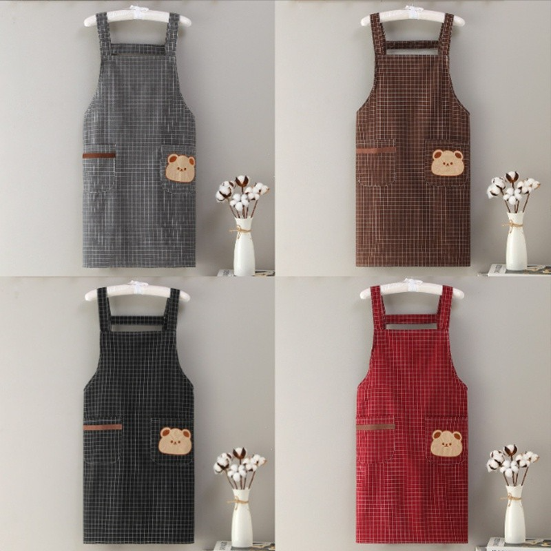 Tạp dề MEGAVOZIN Tạp dề nhà bếp unisex tạp dề chống thấm nước dề cotton nhà bếp dề nam dề đen loại h dề nhà bếp dành cho nữ dề vải dề