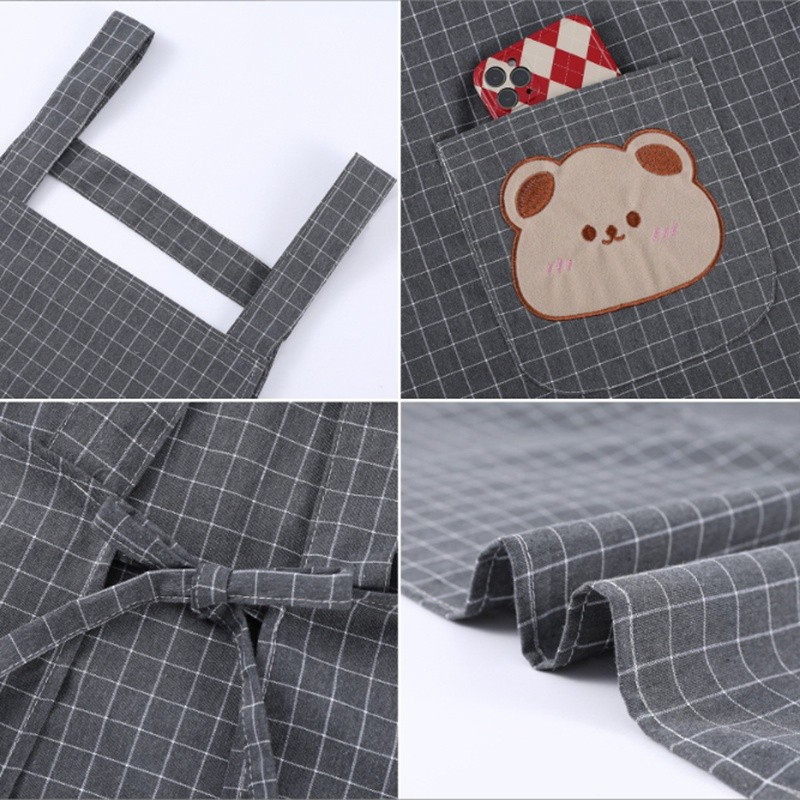 Tạp dề MEGAVOZIN Tạp dề nhà bếp unisex tạp dề chống thấm nước dề cotton nhà bếp dề nam dề đen loại h dề nhà bếp dành cho nữ dề vải dề