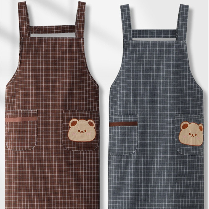 Tạp dề MEGAVOZIN Tạp dề nhà bếp unisex tạp dề chống thấm nước dề cotton nhà bếp dề nam dề đen loại h dề nhà bếp dành cho nữ dề vải dề