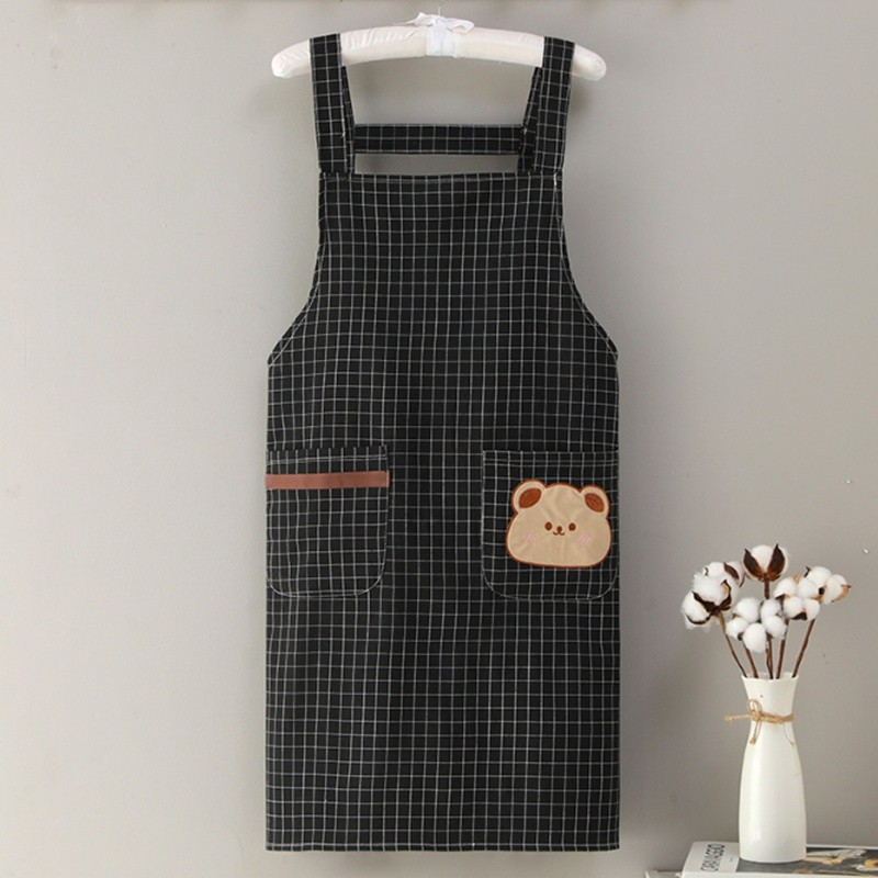 Tạp dề MEGAVOZIN Tạp dề nhà bếp unisex tạp dề chống thấm nước dề cotton nhà bếp dề nam dề đen loại h dề nhà bếp dành cho nữ dề vải dề