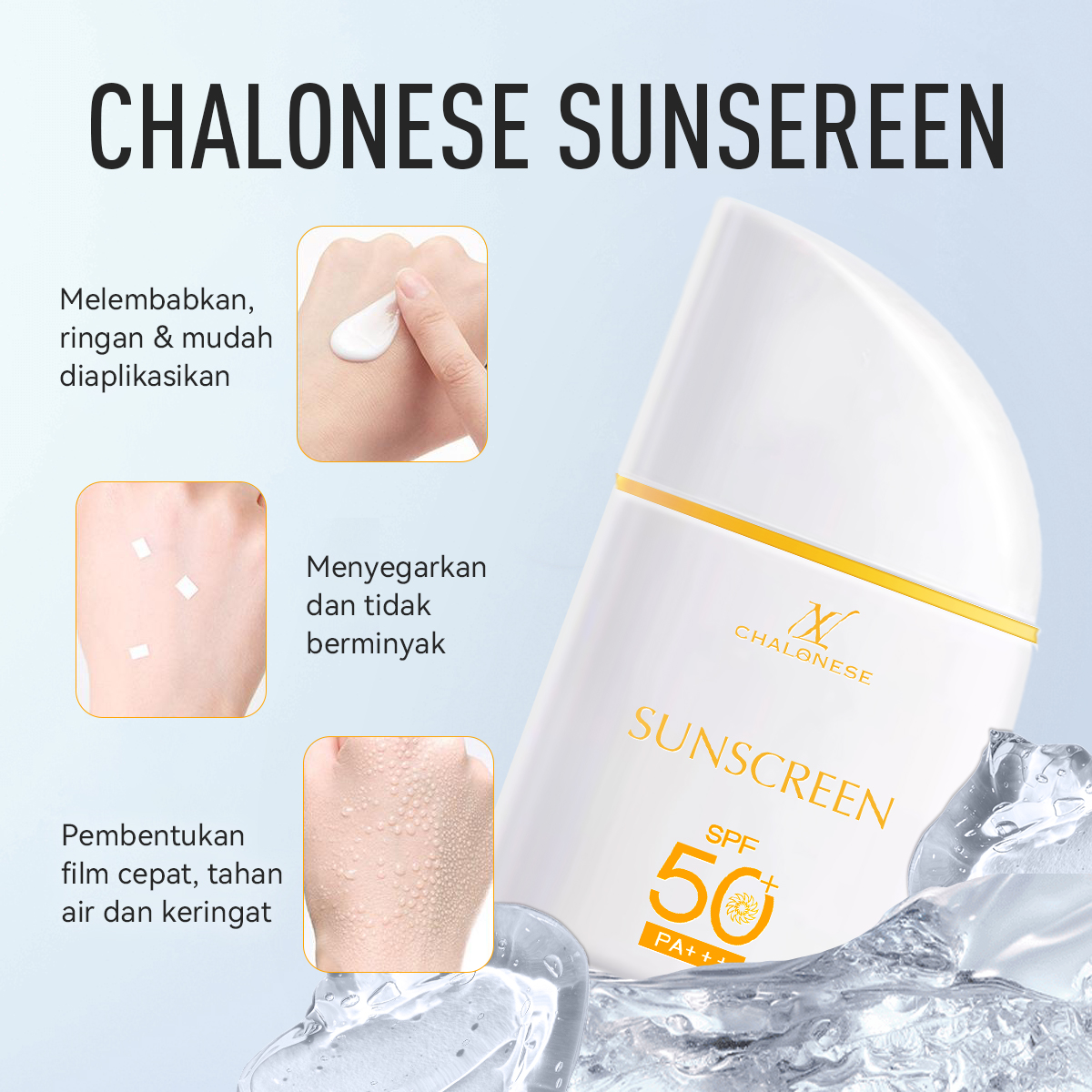 [CHALONESE] SUNSCREEN MOISTURIZER 2 SPF 50 PA ++++ Membantu Melindungi Wajah dari Paparan Sinar Matahari dan Membuat Wajah Tidak Kering