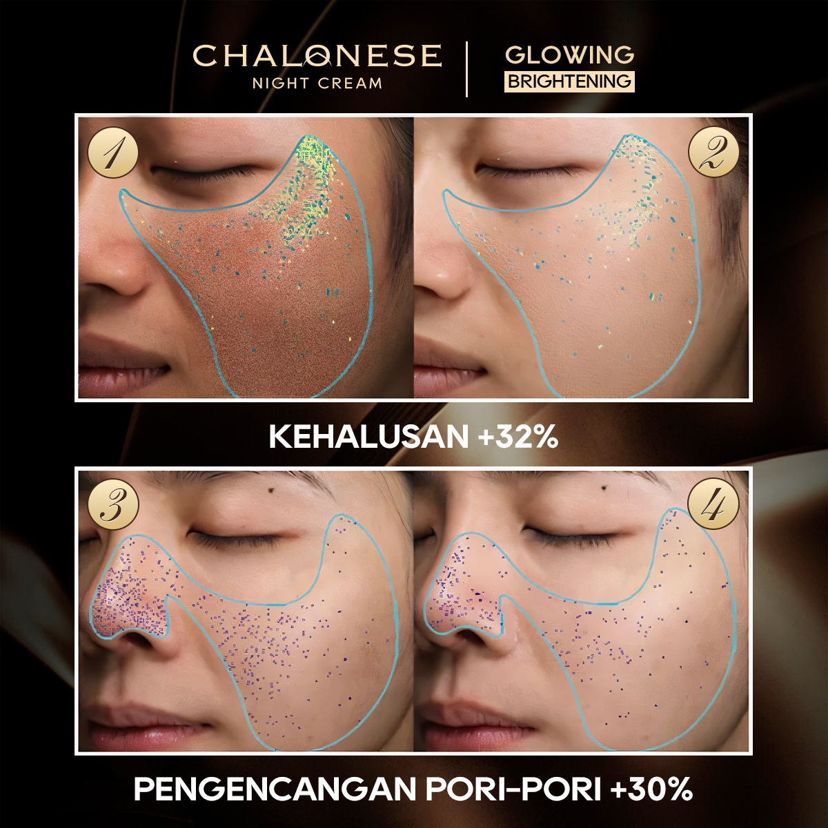 [CHALONESE] MOISTURIZING NIGHT CREAM 50gr Dapat Membantu Kult Lebih Sehat dan Cerah dengan Perawatan di Malam Hari BPOM