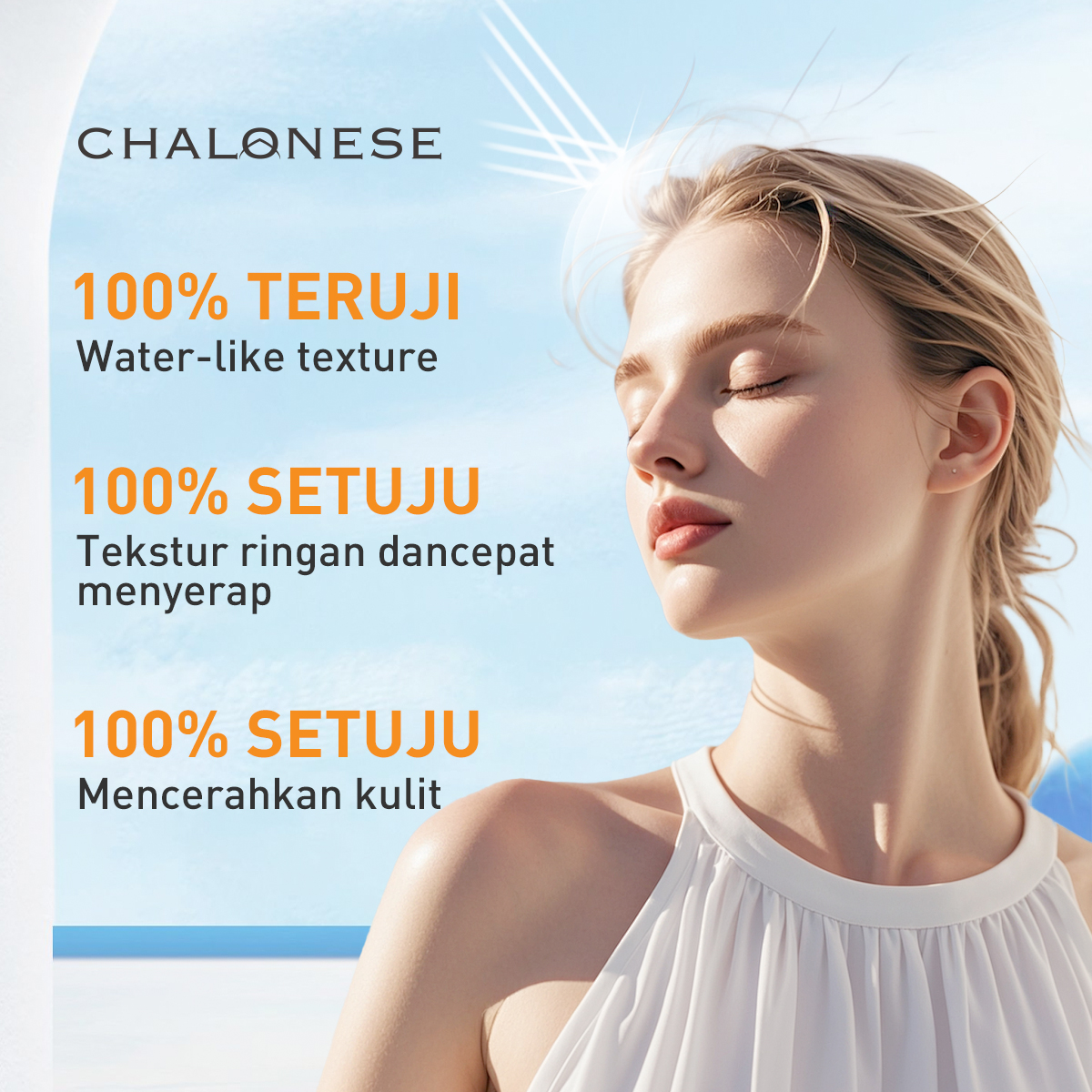 [CHALONESE] SUNSCREEN MOISTURIZER 2 SPF 50 PA ++++ Membantu Melindungi Wajah dari Paparan Sinar Matahari dan Membuat Wajah Tidak Kering
