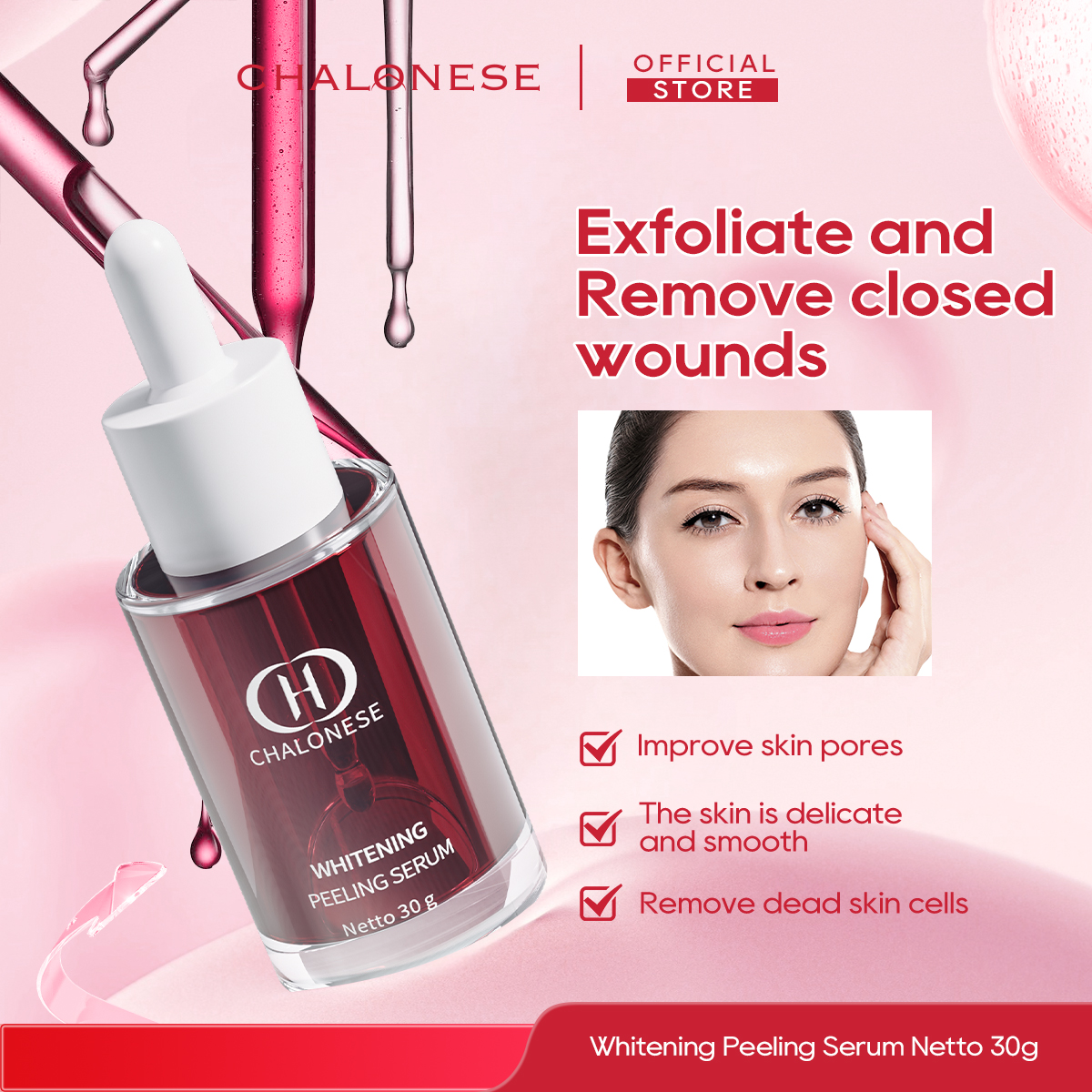 【KOL CHOICE2】Chalonesse Whitening Peeling Serum 12% Acid – Solusi Kulit Lebih Cerah, Halus, dan Glowing dalam Perawatan Intensif dengan Formula Lembut untuk Semua Jenis Kulit