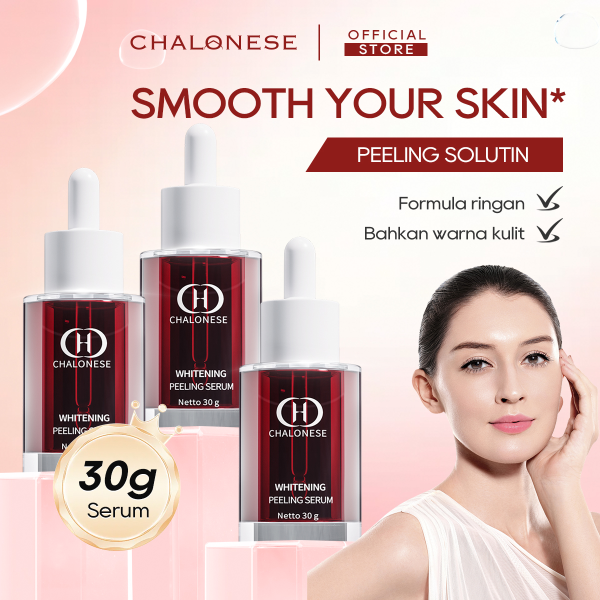 【KOL CHOICE2】Chalonesse Whitening Peeling Serum 12% Acid – Solusi Kulit Lebih Cerah, Halus, dan Glowing dalam Perawatan Intensif dengan Formula Lembut untuk Semua Jenis Kulit