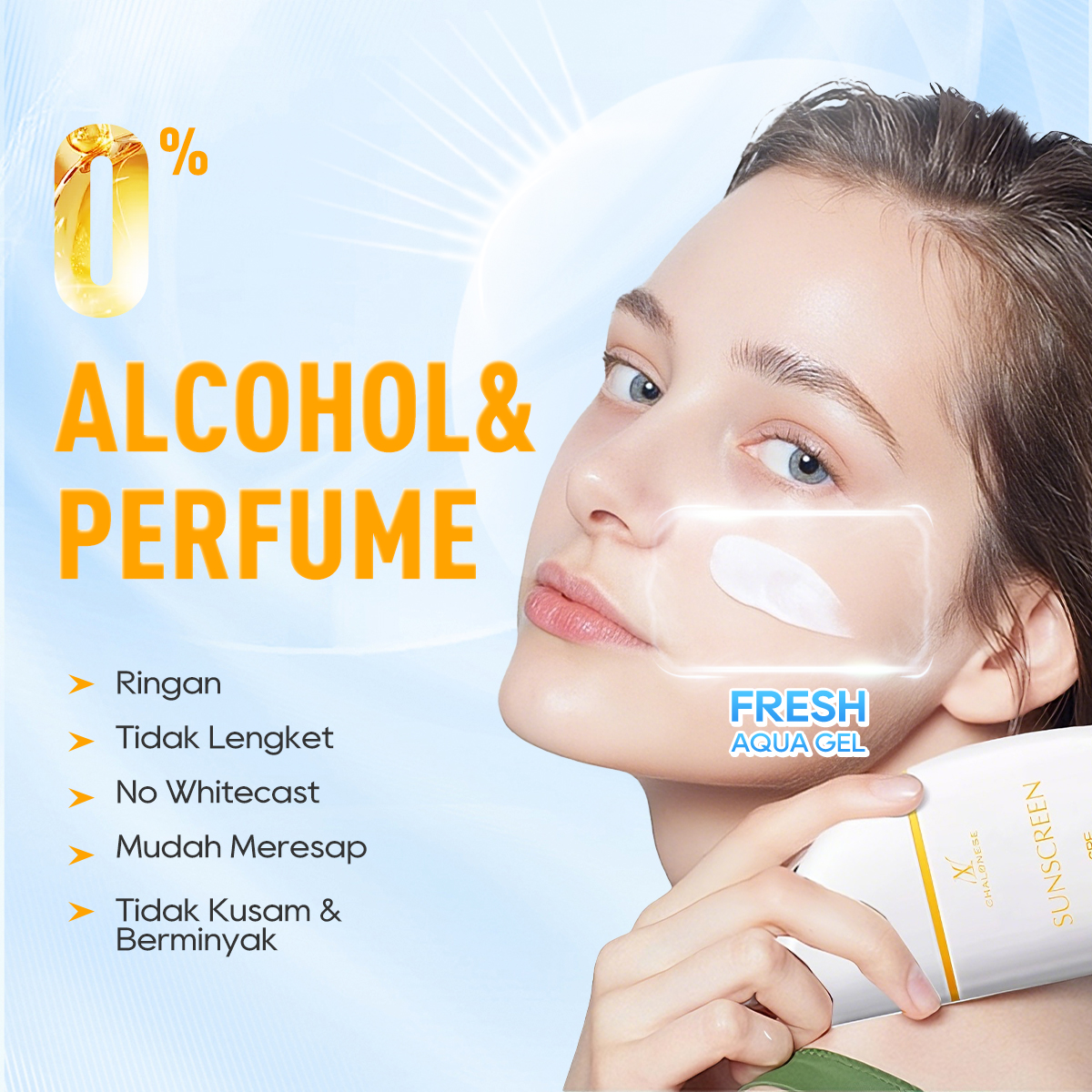 [CHALONESE] SUNSCREEN MOISTURIZER 2 SPF 50 PA ++++ Membantu Melindungi Wajah dari Paparan Sinar Matahari dan Membuat Wajah Tidak Kering