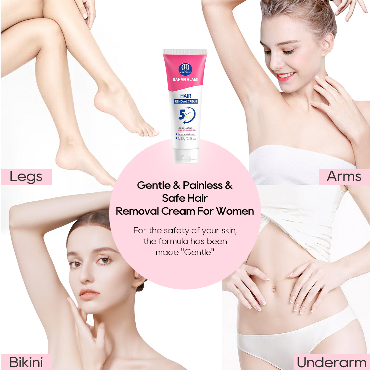 [CHALONESE] Hair Removal Cream Series 3 Kulit Halus Bebas Bulu. krim perontok bulu ketiak dan bulu lainnya. krim waxing yang mencerahkan kulit perontok bulu tanpa iritasi membersihkan bulu tanpa rasa sakit.