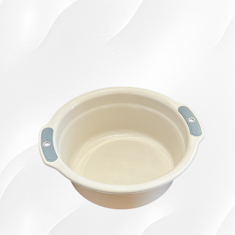 Two-tone household basin with handle