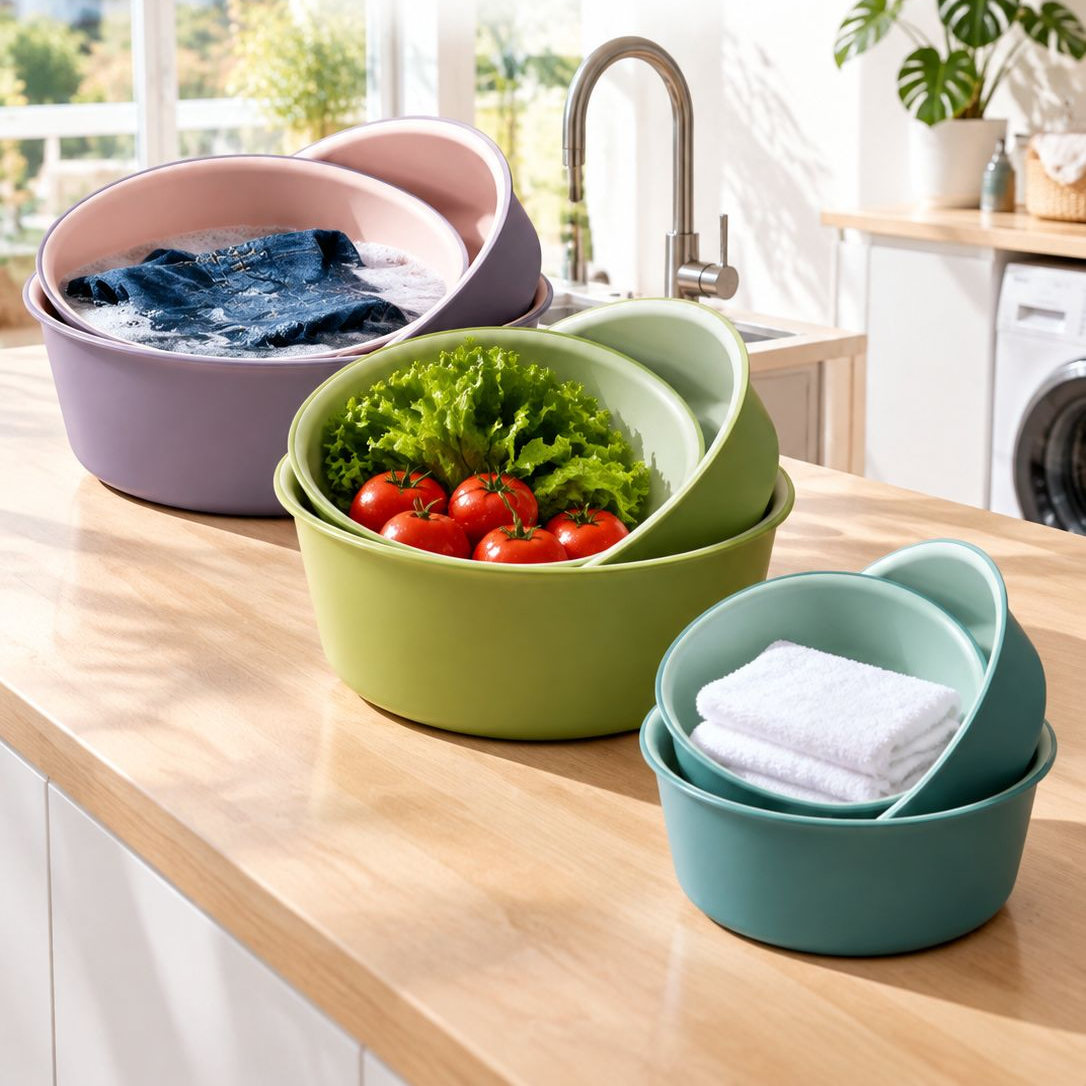 Thickened Durable Large Plastic Face Basin
