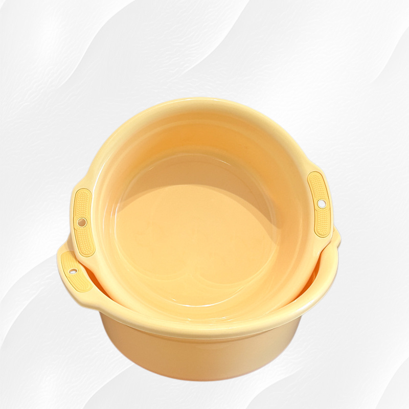 Two-tone household basin with handle