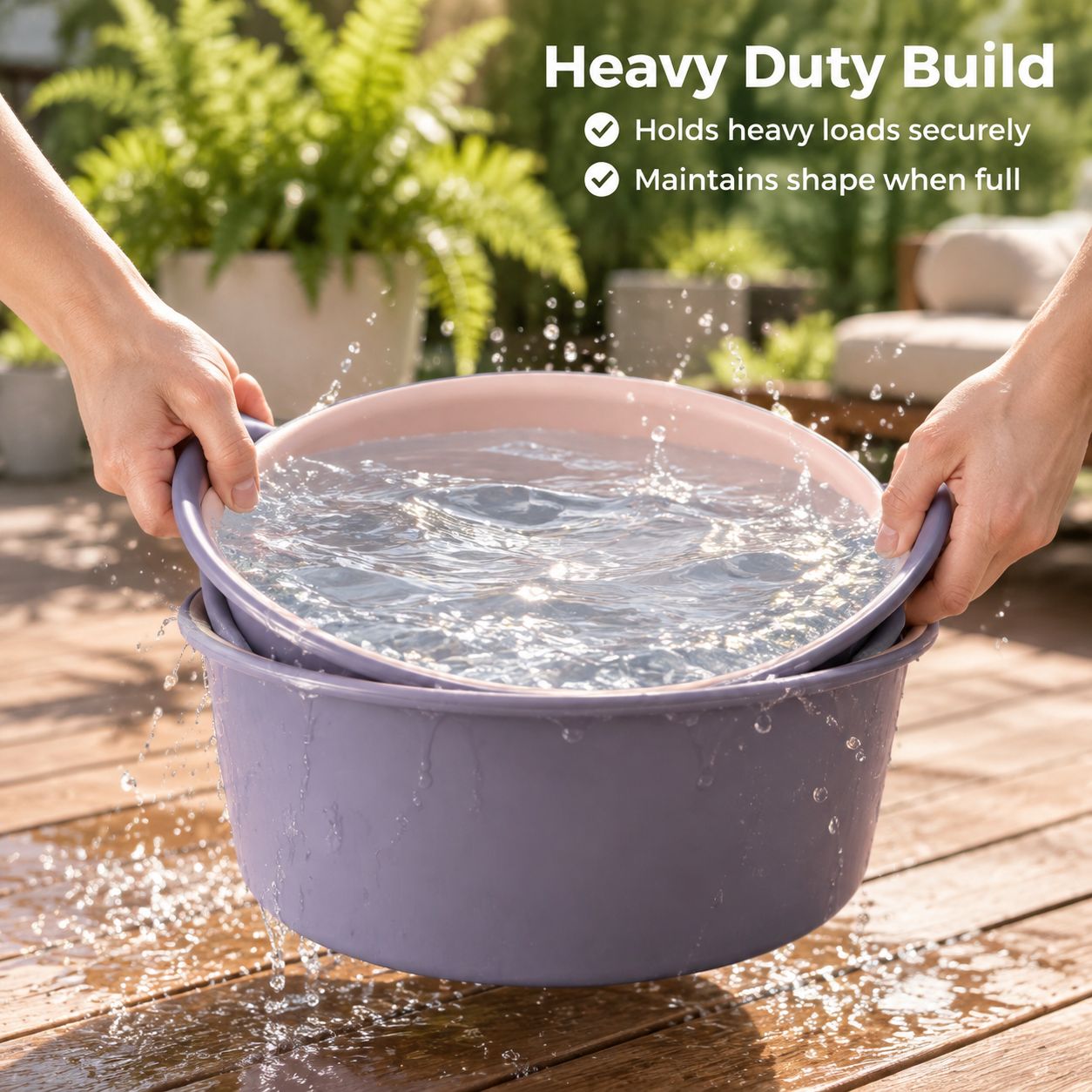 Thickened Durable Large Plastic Face Basin