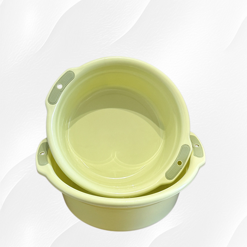 Two-tone household basin with handle