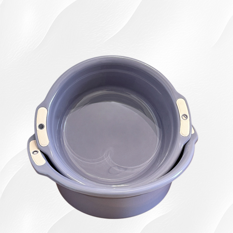 Two-tone household basin with handle