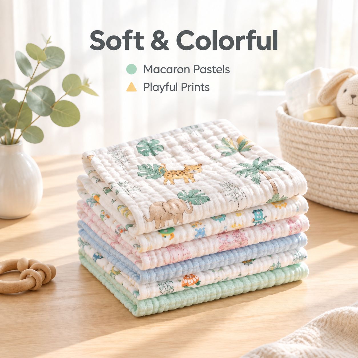 Pure Cotton Gauze Baby Face Towel