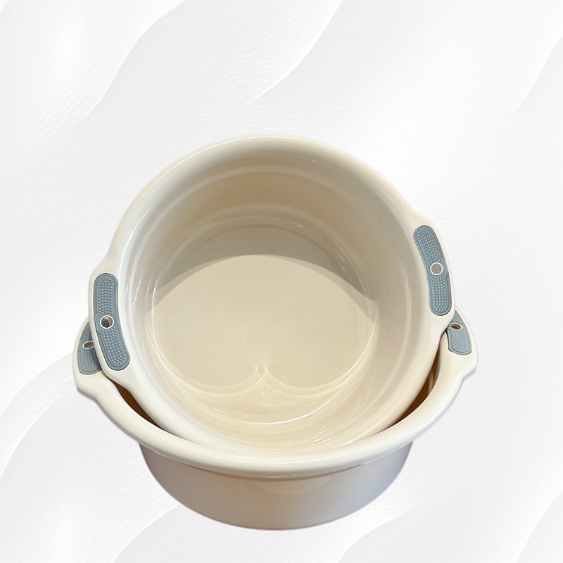 Two-tone household basin with handle
