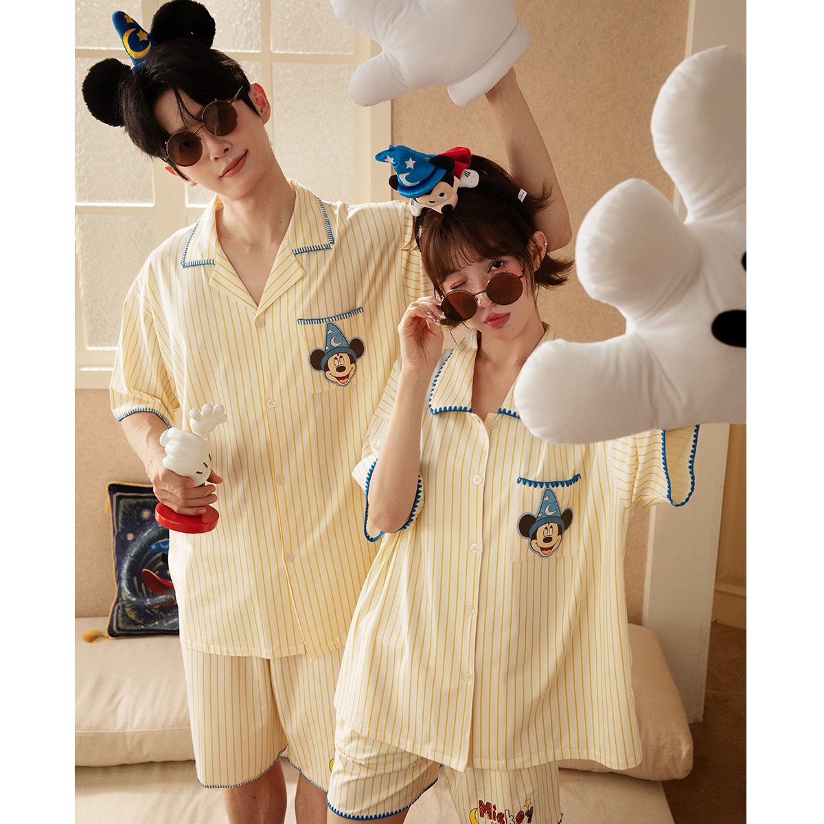 米奇聯名莫代爾棉短袖情侶睡衣｜夏季居家服－商品圖片 4