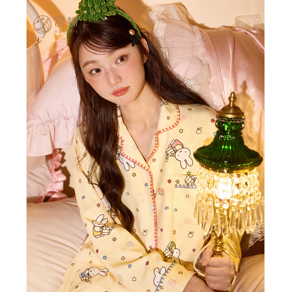 米菲圖案純棉長袖睡衣｜春秋女款居家套裝－商品圖片 4