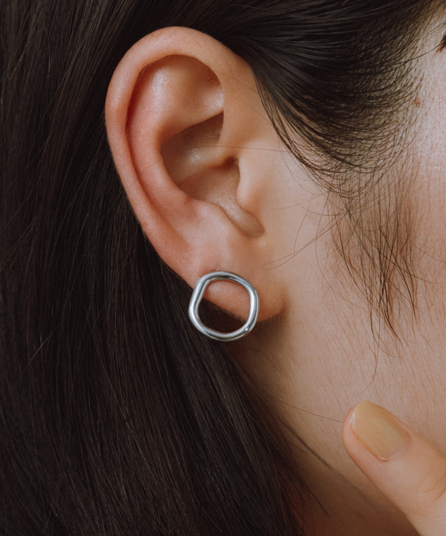 Squiggle Small Hoop Pierce［Stainless］