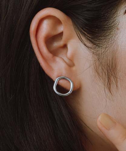 Squiggle Small Hoop Pierce［Stainless］