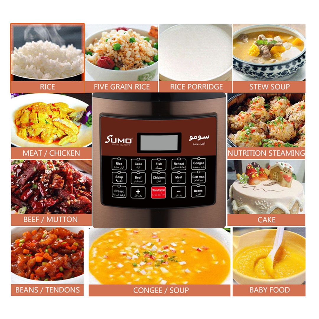 Sumo Electric Pressure Cooker: Fast, Smart, Multi-functional, Safe Cooking Pot