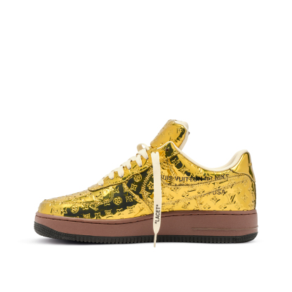 【新商品発売】【今年の新商品】Louis Vuitton Nike Air Force 1 Low By Virgil Abloh Black Metallic Silver【本物保証】【代金引換】