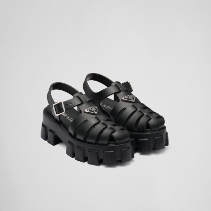 【PRADA】フォーム ラバー サンダル 厚底 ロゴ プラダ 靴