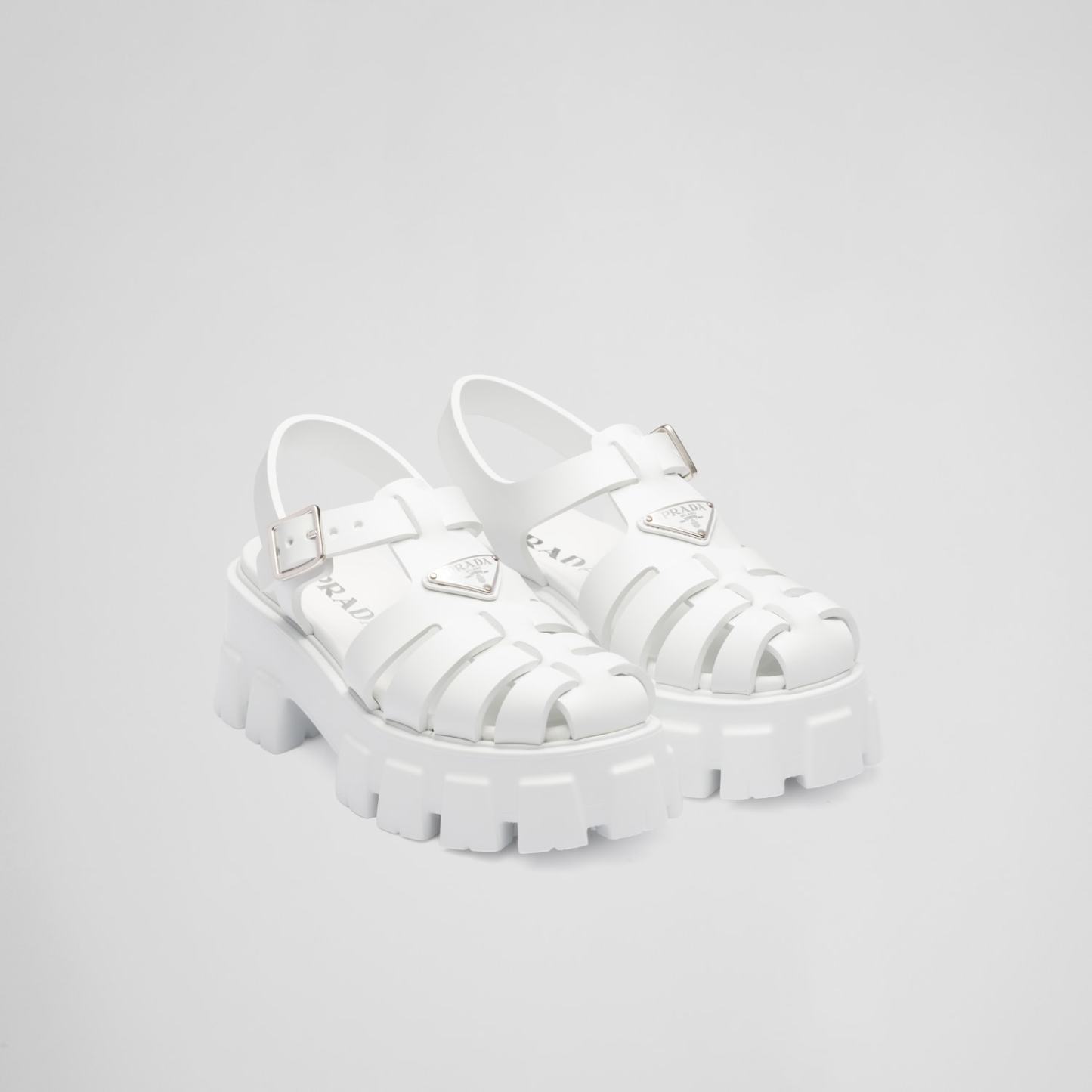 【PRADA】フォーム ラバー サンダル 厚底 ロゴ プラダ 靴
