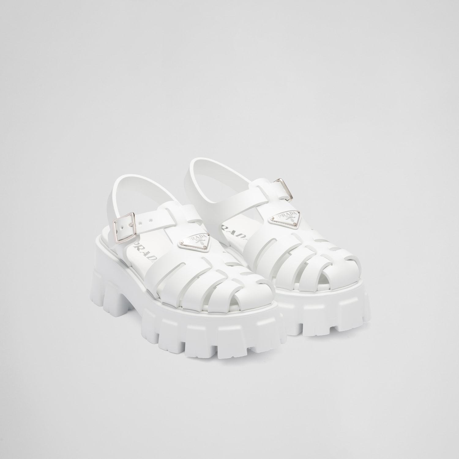 【PRADA】フォーム ラバー サンダル 厚底 ロゴ プラダ 靴