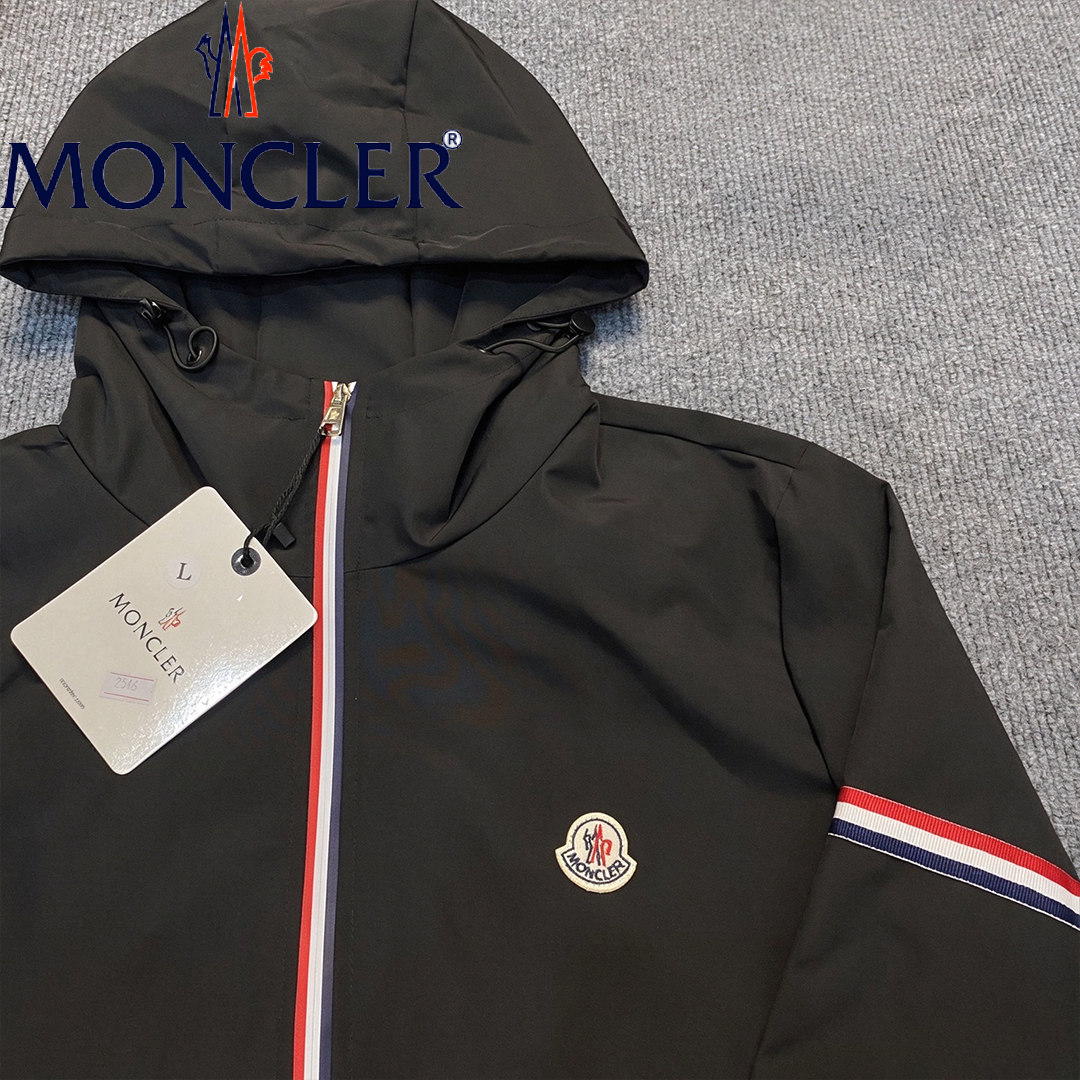 2026 最新 MONCLER モンクレール ロゴ刺繍 パーカージャケット 耐風 通勤カジュアル