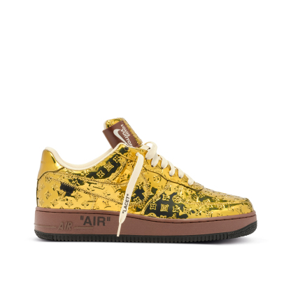 【新商品発売】【今年の新商品】Louis Vuitton Nike Air Force 1 Low By Virgil Abloh Black Metallic Silver【本物保証】【代金引換】