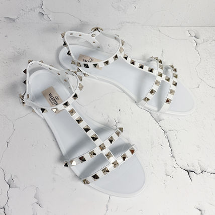 ★VALENTINO ROCKSTUD FLAT RUBBER SANDAL サンダル