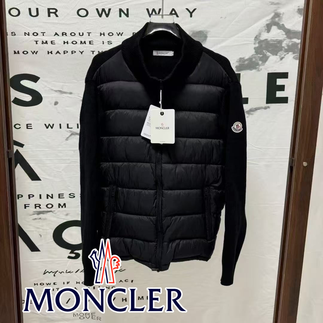 MONCLER 26秋冬新作 異素材MIX ダウン入りカーディガン